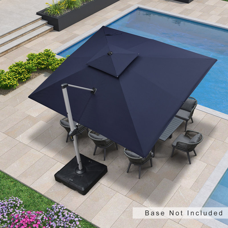 304cm X 365cm Rectangular Cantilever Parasol, Navy Blue