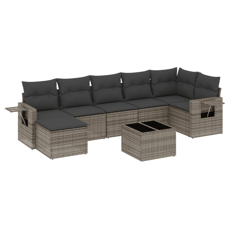 Ensemble de canapé de jardin Vidaxl gris