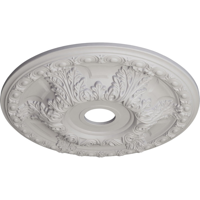 Médaillon de plafond H 2 1/2 po x l 23 3/8 po x P 2 1/2 po Granada, Blanc ultra pur, H 23,38 po x l 23,38 po x P 2,5 po