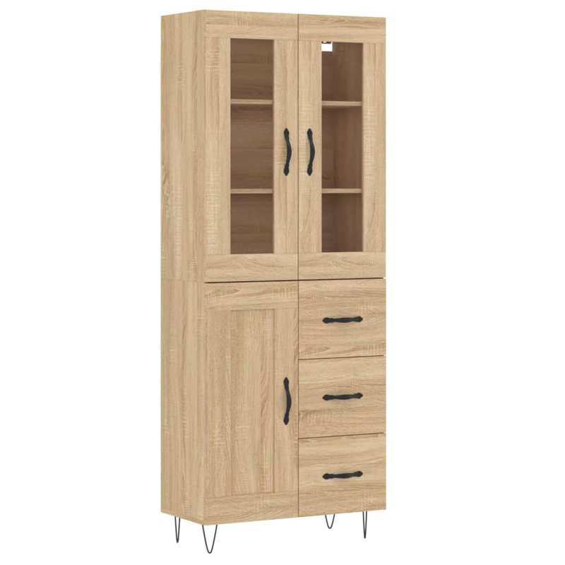 Rohando 3 Door Manufactured Wood Wardrobe, Sonoma Oak
