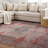 Griffey Vintage Boho Machine Washable Red/Blue Non-Slip Backing Area Rug-784186103