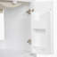 Meuble-lavabo 24 po avec lavabo, armoire en panneau de fibres à densité moyenne avec cadre en bois massif, 1 tiroir divisé et 2 portes à fermeture douce avec double tablette sur la porte, meuble-lavabo autoportant