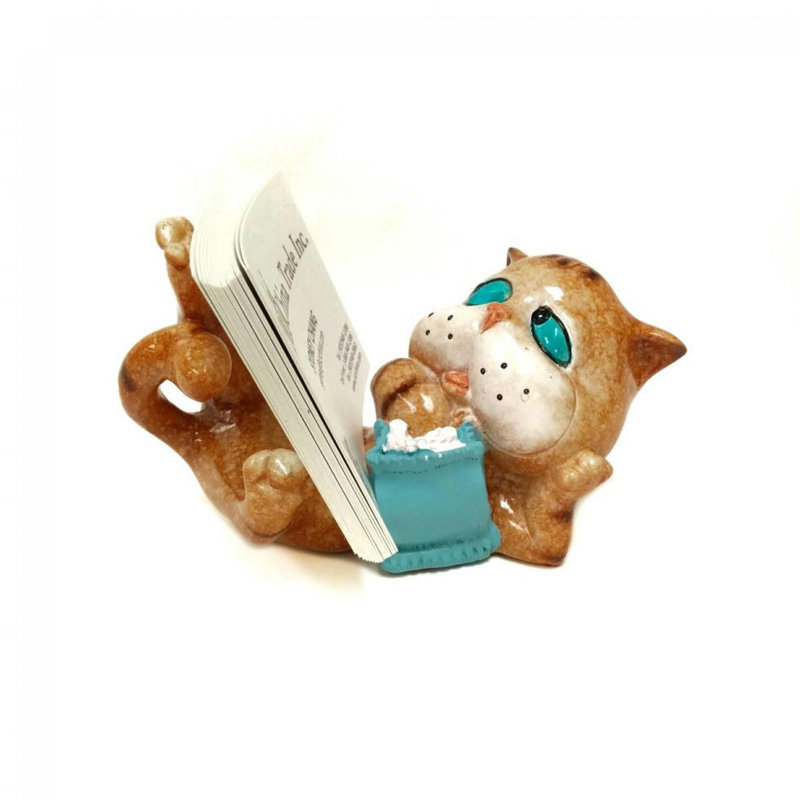 Cat Eating Snacks Business Card Holder