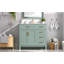 Meuble-lavabo moderne de 36 pouces avec lavabo en céramique, portes à fermeture douce et 4 tiroirs pour les petites salles de bain-116332620