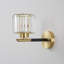 Mid-Century 1-Light Clear Crystal Glass Wall Sconce