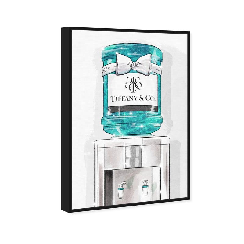 Bijou de watercooler - impression, H 30 po x l 45 po, Cadre noir