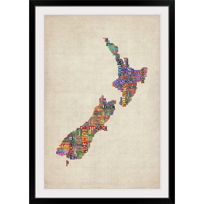 Francy " New Zealand Cities Map " by Michael Tompsett