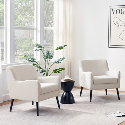27"W Polyester Upholstered Accent Chair(Set Of 2)