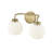 Breakwater Bay Ahlexus 2 Light Vanity with Opal Ribbed Glass Shade-53995841