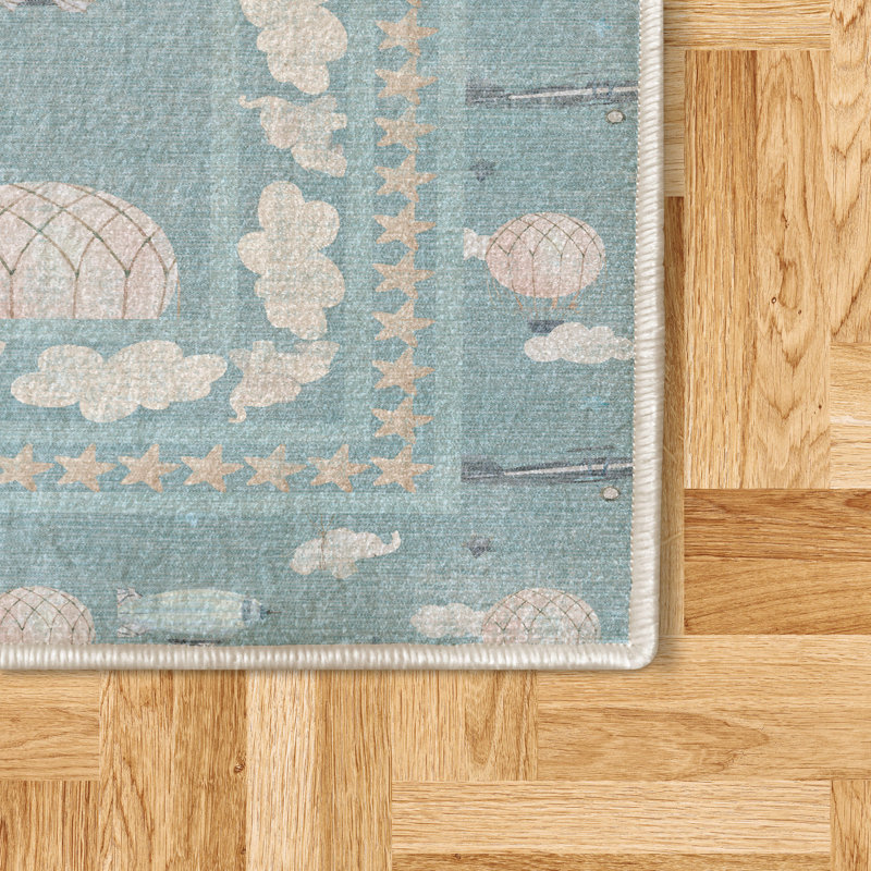 Jiquez Cartoon High Density Long Fiber Poly Threads Decorative Area Rug Carpet, Runner 2' x 5'