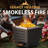 25 Inch Smokeless Fire Pit,Stainless Steel Wood Burning Fireplace,Portable,with Pull-Out Ash Tray and Handles-606540601
