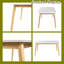 Ensemble de salle à manger 5 pièces en bois d'hévéa avec table en faux bois et 4 chaises ergonomiques-2059694239