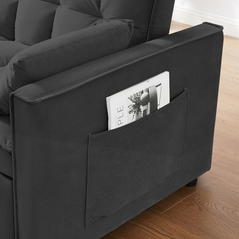 Canapé-lit futon Modern, Noir