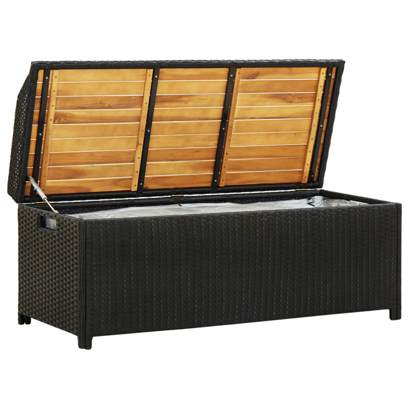 Banc de jardin en acier Agrim, Noir, H 52 cm x L 100 cm x l 50 cm