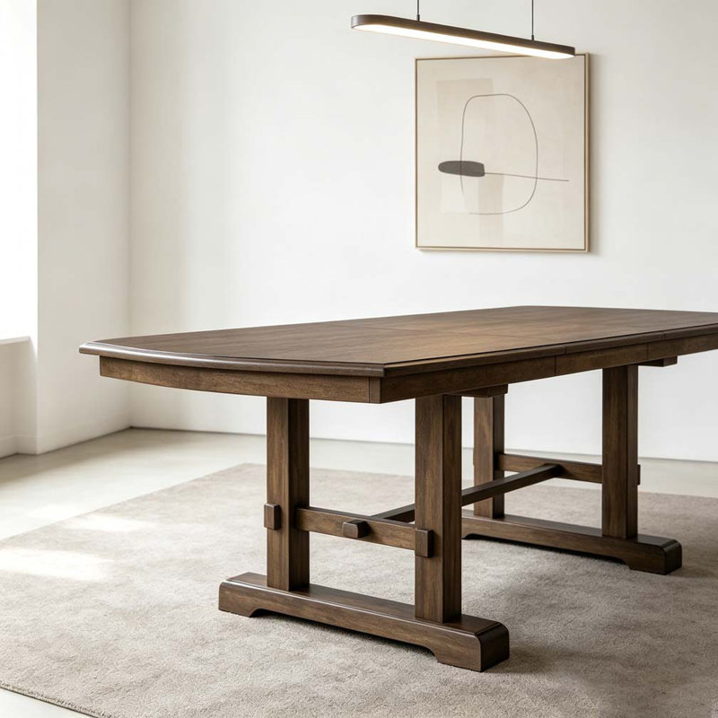 Table de salle à manger extensible 60 "à 78", Brun