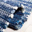 Tapis rayé bleu marine / beige / gris en coton tissé à plat à la main Londyn-2052410951