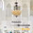  Elyce 3 - Light Vintage Tiffany Dimmable Urn / Bowl Chandelier