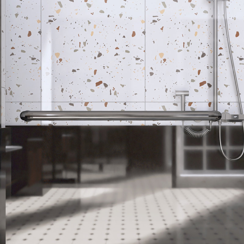Aluminum Frame Double Sliding Shower Door,   Matte Black