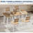 3 Piece Dining Table Set for 2, Farmhouse Kitchen Table and Upholstered Chair, Metal Frame Square Dining Room Furniture for Small Space, Apartment, Studio-229786487-209417778