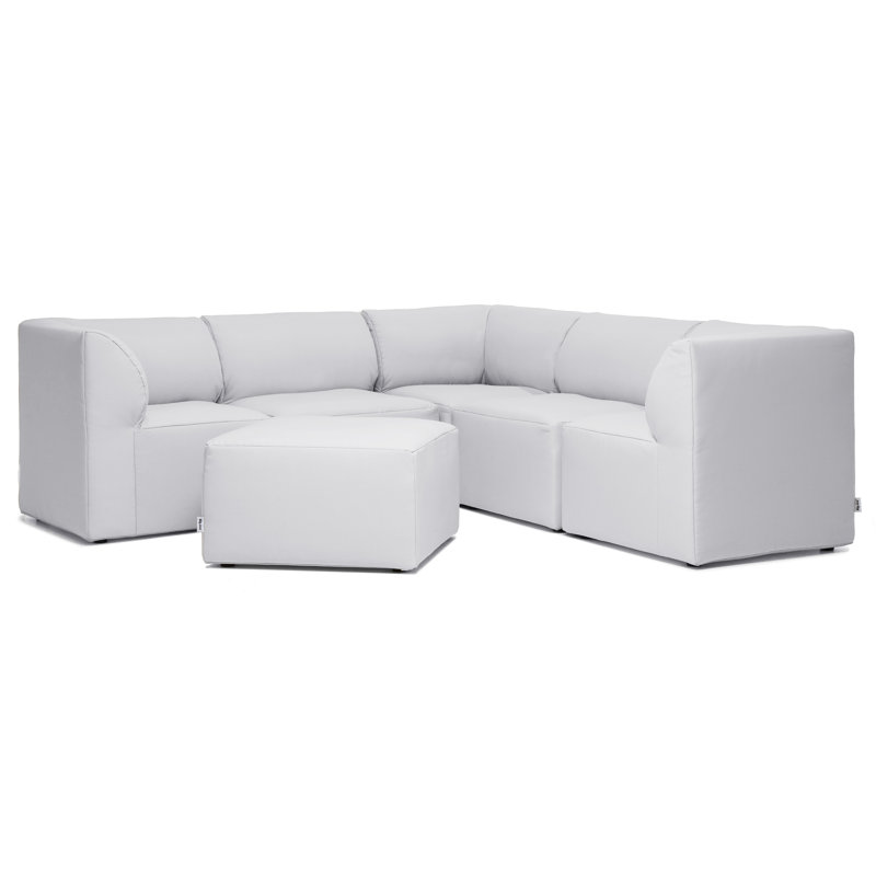 Big Joe Patio 6 Piece Outdoor Sectional, Light Gray