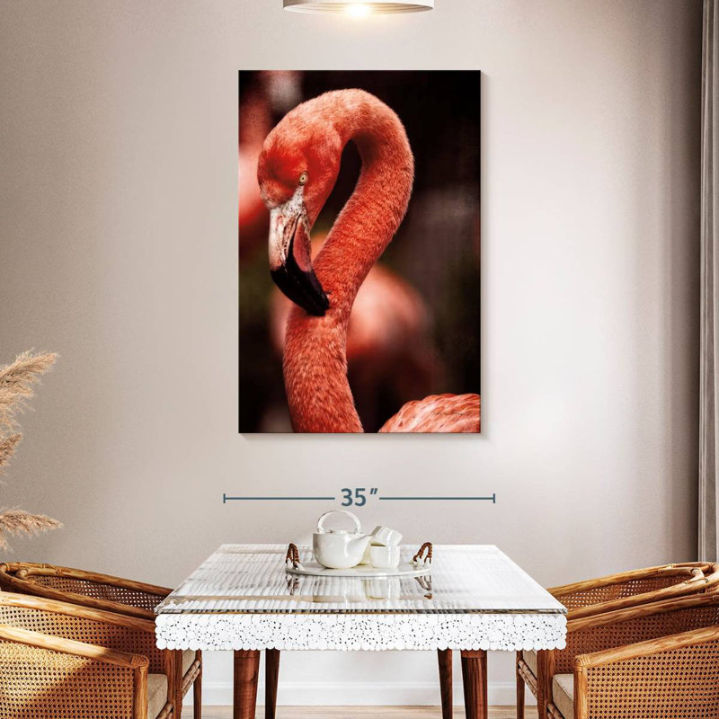 Brampt Caribbean Flamingo II, 48" H x 32" W