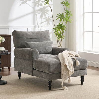 Chaise longue rembourrée avec coussin