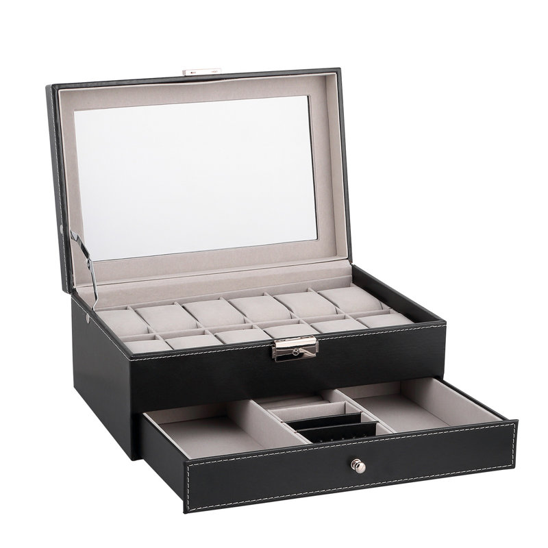12 Slots Watch Box with Drawers