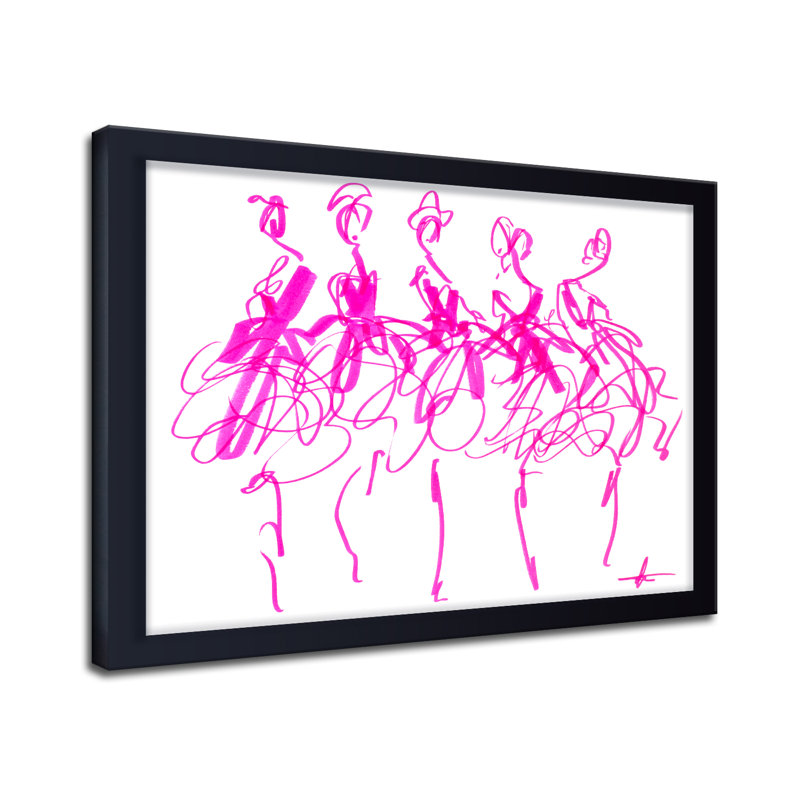 Cancan No.2 Print by Chauncey Jacks, 12" H x 16" W x 1.125" D, Framed Print, Black