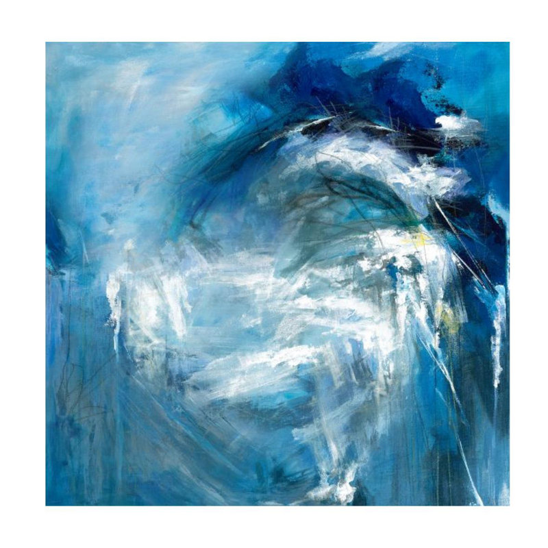 «Fog Down I» par Janice Sadler - Peinture, Image Couteau gel, H 30 po x l 30 po