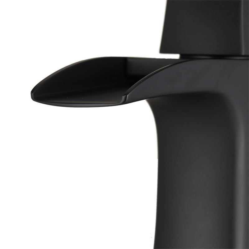 Robinet de salle de bain Waterfall, Noir mat
