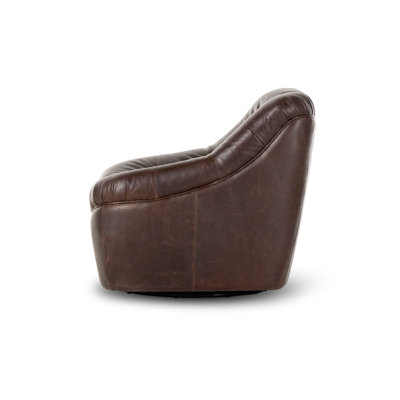 Elta Upholstered Swivel Slipper Chair