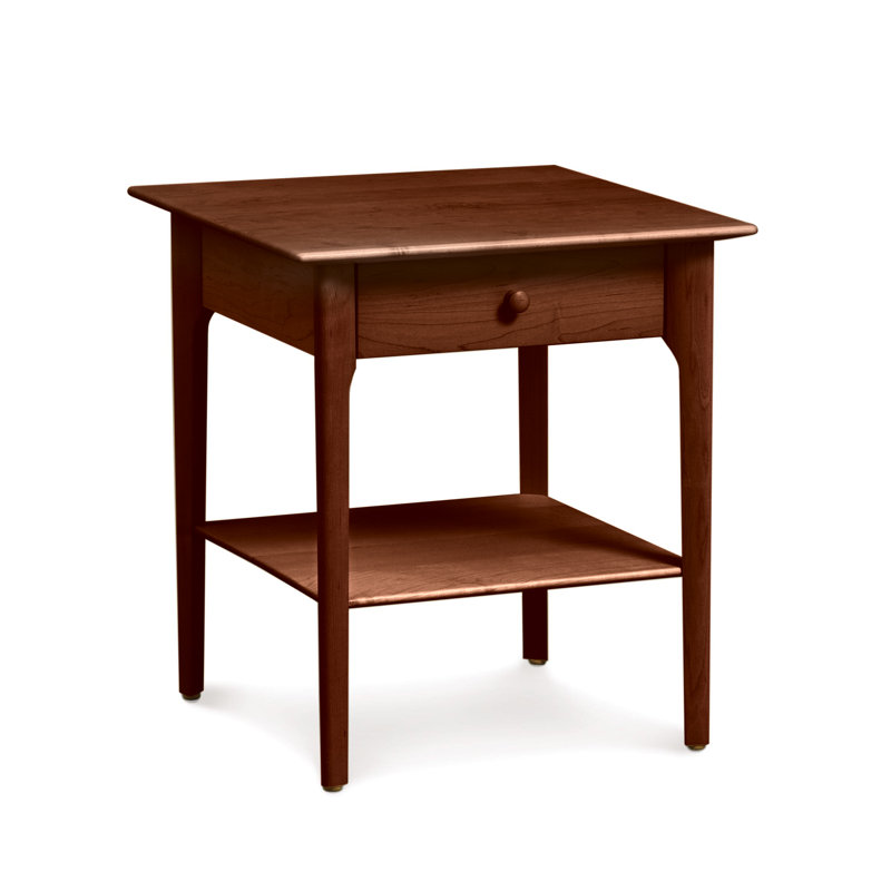 Sarah 22'' W Solid Wood Nightstand, 24", Cognac Cherry