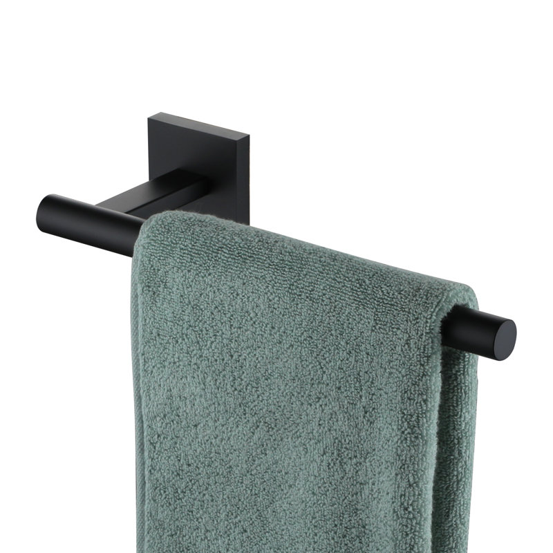 10.2" Towel Holder Wall Mounted, Matte Black