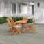 Neve 6 - Person Acacia Wood Patio Dining Set with Rectangular Table , Cushions Included