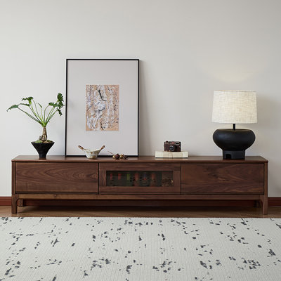 Armoire de plancher en noyer noir