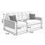 Beige corduroy solid wood oak sofa bed-1916540889