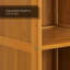 Armoire garde-manger en bois de bambou avec 5 tablettes