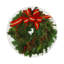 Guirlande de Noël sous-verres ronds en cuir blanc et rouge-119015007
