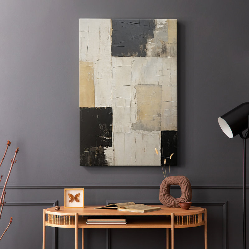 Série ABSTRACT CCDCLXVI - Toile tendue avec châssis de qualité supérieure - Prêt à être accroché, H 48 po x l 32 po