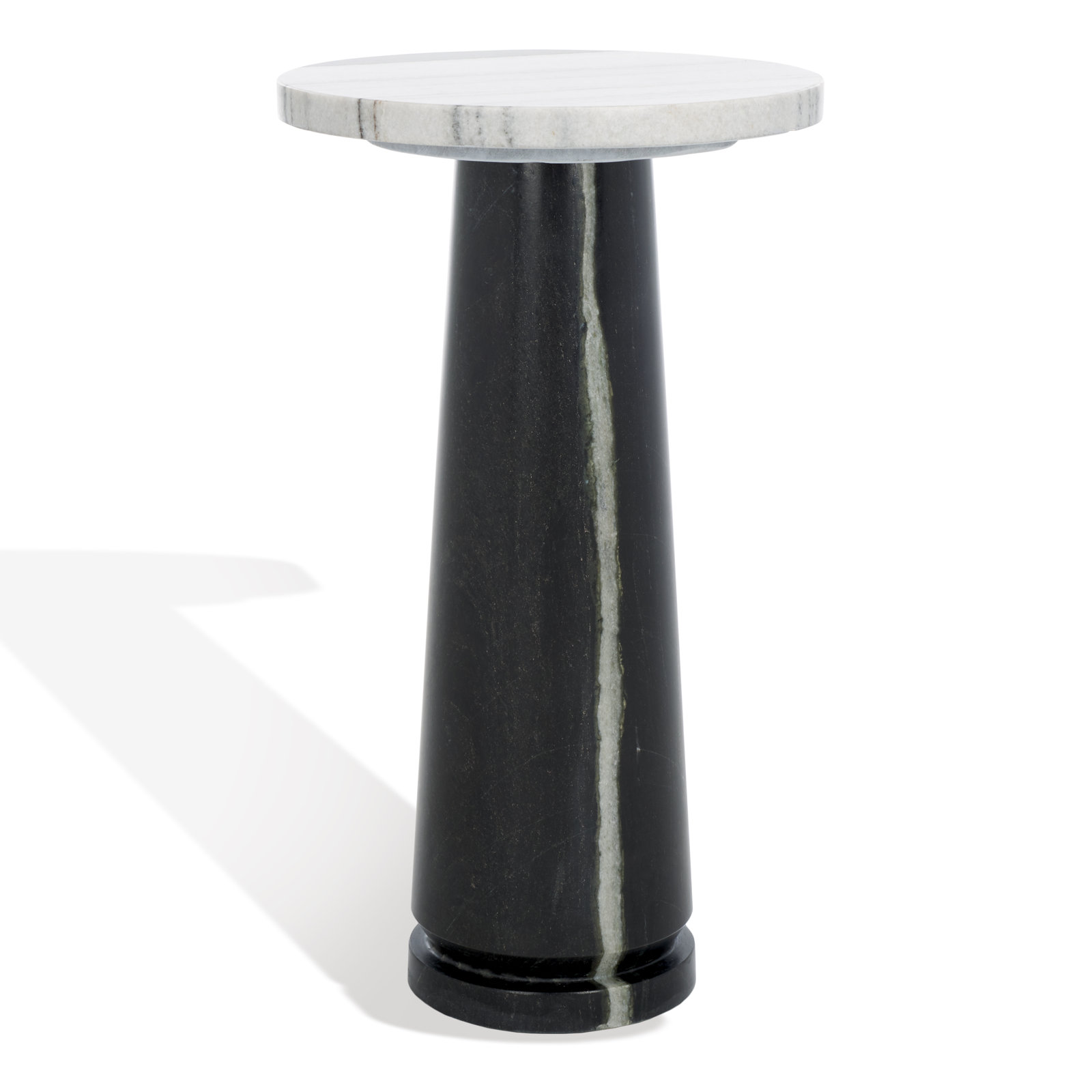 Alysson End Table, White Black