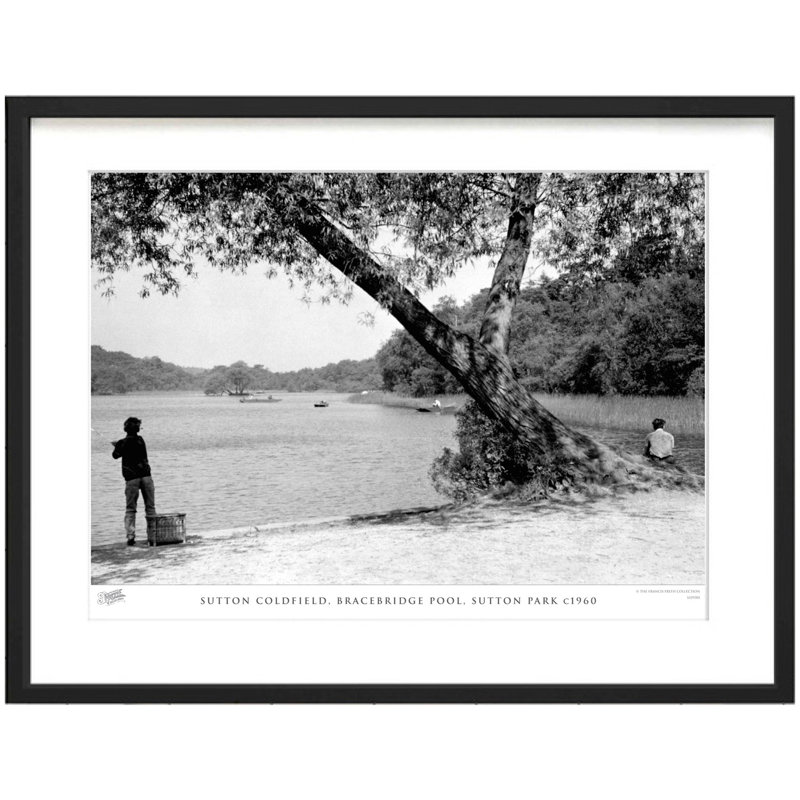 Sutton Coldfield, Bracebridge Pool, Sutton Park C1960 1 Piece Single Picture Frame Wall Art, 60cm H x 80cm W x 2.3cm D