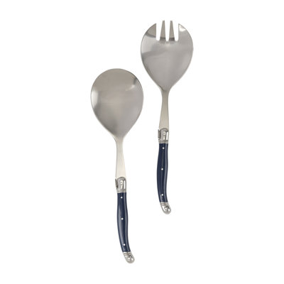 Ensemble de 2 assiettes à salade bleu marine French Home Laguiole Connoisseur.