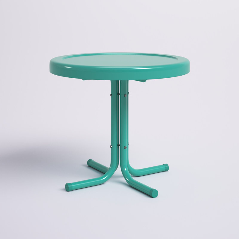 Table d'appoint en acier Burley, Lustre turquoise