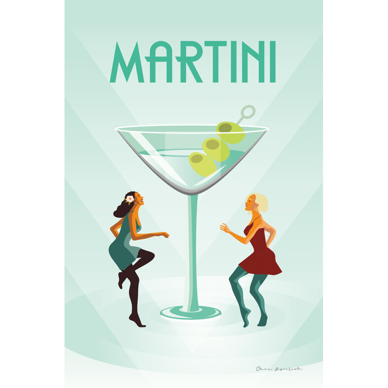 "Martini sur toile" par Omar Escalante, H 30 po x l 20 po