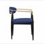 Ensemble de chaises rembourrées en tissu bleu 2 pièces Modern Contemporary