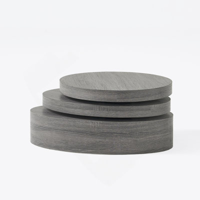 MODERNESQUE ROTATING COFFEE TABLE-Matte Black