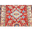 Tapis rouge en laine noué à la main de conception unique 2 pi 8 po x 3 pi 10 po