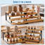 4-Tier Bamboo & Metal Spice Rack - Bamboo Spice Rack, Kitchen Spice Shelf, Spice Jar Holder, Countertop Spice Rack, and Multi Layer Spice Rack-1135658978