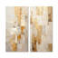 Ensemble de salon beige et doré Dream Collage - Formes abstraites en métal-2116979483