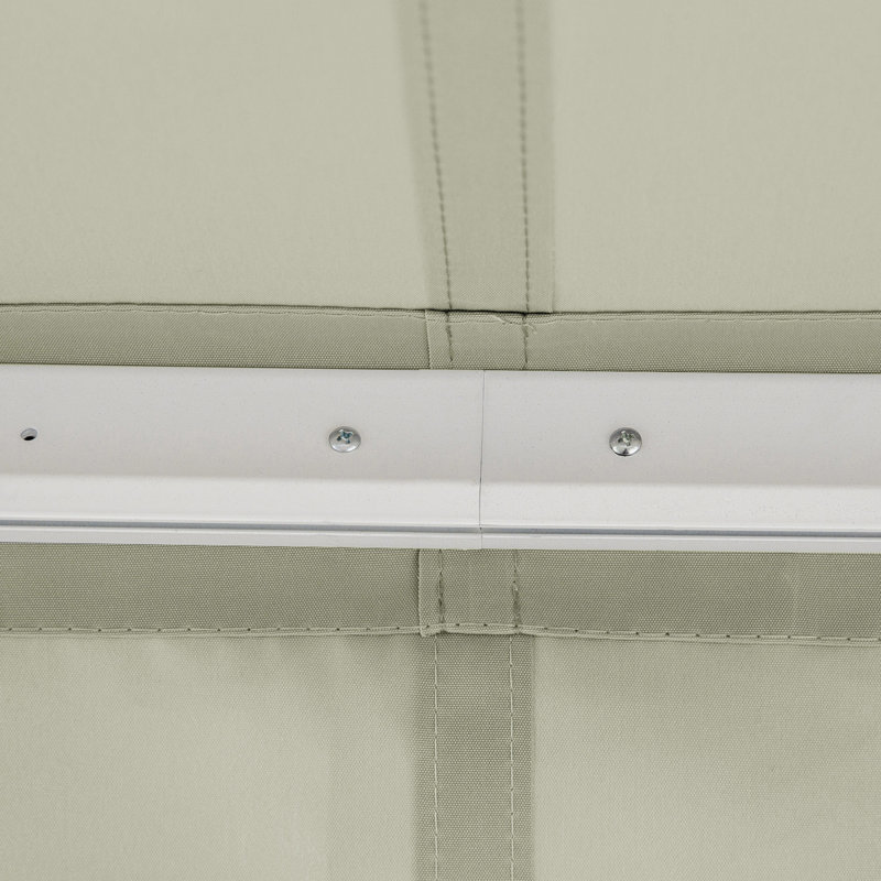 Patio Retractable Awning, Manual Exterior Sun Shade Deck Window Cover, Gray
